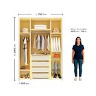 Guarda-roupa Solteiro 4 Portas Reflecta Com Pés E Led 100% Md