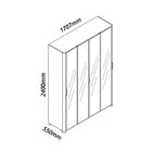 Guarda-roupa Solteiro 4 Portas Reflecta Com Pés E Led 100% Md