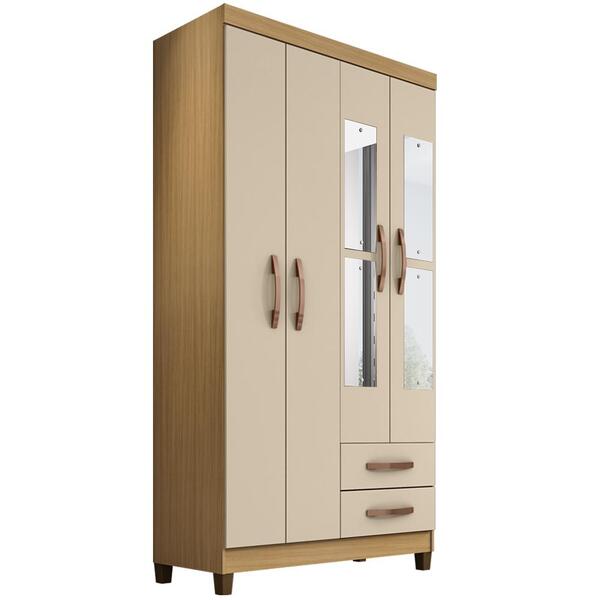 Guarda Roupa Solteiro 4p Com Espelho 3565 Incc