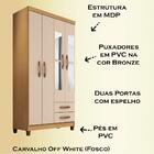 Guarda Roupa Solteiro 4p Com Espelho 3565 Incc