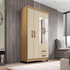 Guarda Roupa Solteiro 4p Com Espelho 3565 Incc