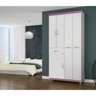 Guarda Roupa Solteiro 5 Portas 1 Gavetas 1005 Araplac