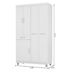 Guarda Roupa Solteiro 5 Portas 1 Gavetas 1005 Araplac