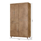 Guarda Roupa Solteiro 5 Portas 1 Gavetas 1005 Araplac