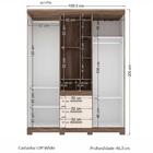 Guarda Roupa Solteiro 5 Portas 3 Gavetas Star 5.3 Castanha/of