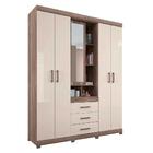 Guarda Roupa Solteiro 5 Portas 3 Gavetas Star 5.3 Castanha/of