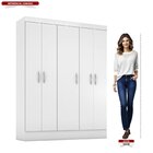 Guarda-roupa Solteiro 5 Portas Ásia Yescasa Branco