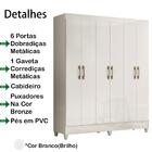 Guarda Roupa Solteiro 6 Portas 0380 Moval