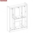 Guarda Roupa Solteiro 6 Portas 1 Gaveta Malu Espresso Móveis