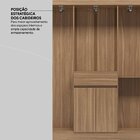 Guarda Roupa Solteiro 6 Portas 1 Gaveta Malu Espresso Móveis