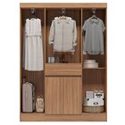 Guarda Roupa Solteiro 6 Portas 1 Gaveta Malu Espresso Móveis