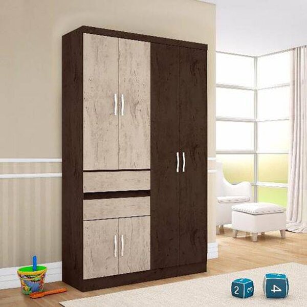 Guarda Roupa Solteiro 6 Portas 2 Gavetas 1160 Araplac