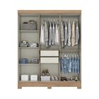 Guarda Roupa Solteiro 6 Portas 2 Gavetas B359 Briz Jequitibá