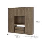 Guarda Roupa Solteiro 6 Portas 2 Gavetas C/ Cabeceira