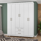 Guarda Roupa Solteiro 6 Portas 2 Gavetas Com Pés 2262 Araplac