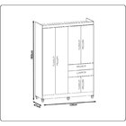 Guarda Roupa Solteiro 6 Portas 2 Gavetas Goiania Atualle Móve