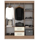 Guarda-roupa Solteiro 6 Portas 2 Gavetas Magistral Castanho