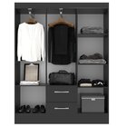 Guarda-roupa Solteiro 6 Portas 2 Gavetas Magistral Preto