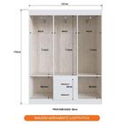 Guarda Roupa Solteiro 6 Portas 2 Gavetas Montevideu Doripel P