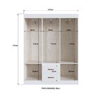 Guarda Roupa Solteiro 6 Portas 2 Gavetas Montevideu Preto