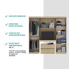 Guarda Roupa Solteiro 6 Portas 2 Gavetas Porto Noce Com Cabec