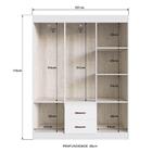 Guarda Roupa Solteiro 6 Portas 2 Gavetas Riveira Doripel Bran