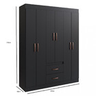 Guarda Roupa Solteiro 6 Portas 2 Gavetas Sidney Doripel