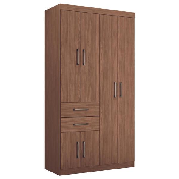 Guarda Roupa Solteiro 6 Portas 2 Gavetas Tulum Jatobá