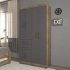 Guarda Roupa Solteiro 6 Portas 2 Gavetas Verona 6.2 Com Pés -