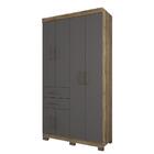 Guarda Roupa Solteiro 6 Portas 2 Gavetas Verona 6.2 Com Pés -