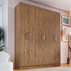 Guarda-roupa Solteiro 6 Portas 2 Gavetas Wood Rp3624 - Decibal