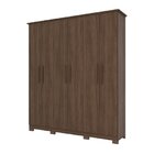 Guarda Roupa Solteiro 6 Portas 3 Gavetas Lima  Castanho Hp