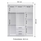 Guarda Roupa Solteiro 6 Portas 3 Gavetas Rp3630 Decibal