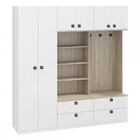 Guarda-roupa Solteiro 6 Portas 4 Gavetas Branco Tx/aveiro - M