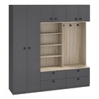 Guarda-roupa Solteiro 6 Portas 4 Gavetas Espresso/aveiro - Mó