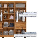 Guarda Roupa Solteiro 6 Portas 4 Gavetas Flórida 100% Mdf Ama