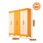 Guarda Roupa Solteiro 6 Portas Articuladas 2 Gavetas 100% Mdf