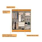 Guarda Roupa Solteiro 6 Portas Articuladas 2 Gavetas 100% Mdf