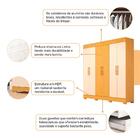 Guarda Roupa Solteiro 6 Portas Articuladas 2 Gavetas 100% Mdf