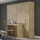 Guarda Roupa Solteiro 6 Portas Com Escrivaninha Vega Noce Com