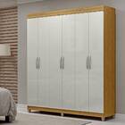 Guarda-roupa Solteiro 6 Portas De Abrir Sem Espelho E 2 Gavet