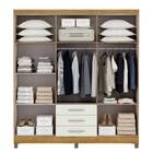 Guarda-roupa Solteiro 6 Portas De Abrir Sem Espelho E 3 Gavet