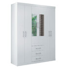 Guarda Roupa Solteiro 6 Portas E 3 Gavetas Com Espelho Havana