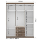 Guarda Roupa Solteiro 6 Portas E 3 Gavetas Havana Plus Carval