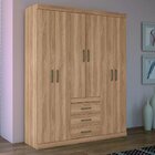 Guarda-roupa Solteiro 6 Portas E 3 Gavetas Star Fosco-santos