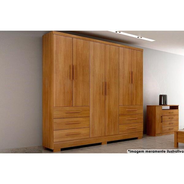 Guarda Roupa Solteiro 6 Portas E 6 Gavetas C/pés Encant Cumar