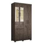 Guarda Roupa Solteiro 6 Portas Verona 6.2 Com Espelho E Pés -