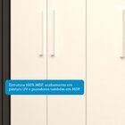 Guarda Roupa Solteiro 82,60cm 3 Portas Flex Color 100% Mdf Pa