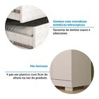 Guarda Roupa Solteiro 82,60cm 3 Portas Flex Color 100% Mdf Pa