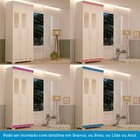 Guarda-roupa Solteiro 82,60cm 3 Ptas Com Espelho Flex Color 1